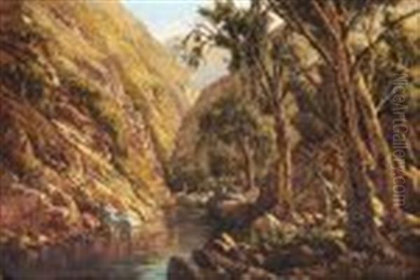 Wilderness Oil Painting by Tinus de Jongh