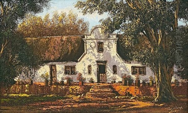 Old Homestead, Worcester Oil Painting by Tinus de Jongh