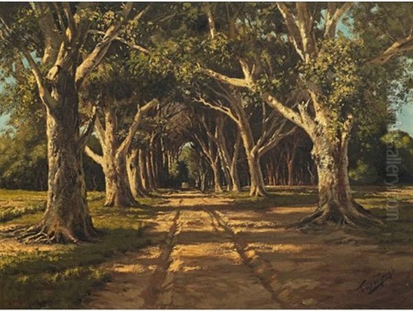 The Avenue Oil Painting by Tinus de Jongh