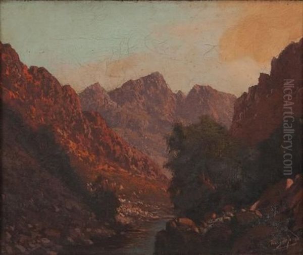 Meiringspoort Oil Painting by Tinus de Jongh