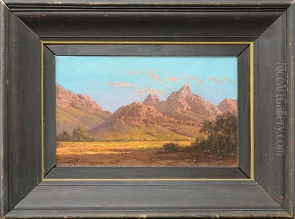 South African Landscape Oil Painting by Tinus de Jongh