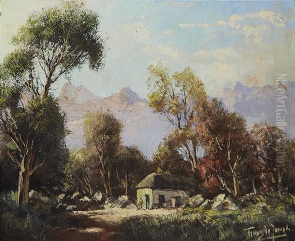 Near Ashton (+ Near Swellendam, South Africa; Pair) Oil Painting by Tinus de Jongh