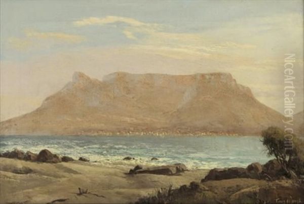 View Of Table Mountain Oil Painting by Tinus de Jongh