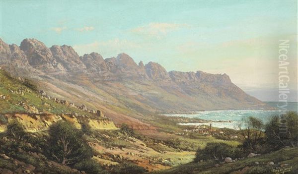 Camps Bay (twelve Apostles) Oil Painting by Tinus de Jongh