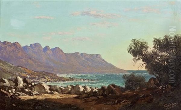 A View Of Camps Bay Oil Painting by Tinus de Jongh