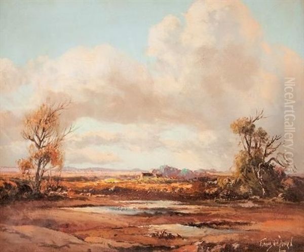 Karoo Landscape Oil Painting by Tinus de Jongh