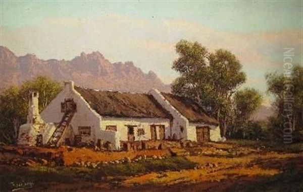 Farmhouse, Ceres Oil Painting by Tinus de Jongh