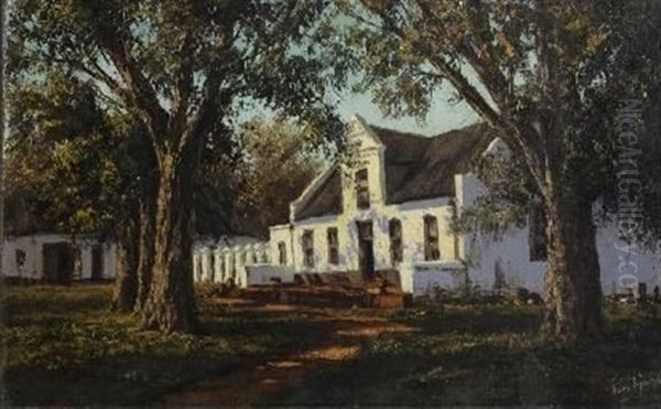 Cape Dutch Manor House Oil Painting by Tinus de Jongh