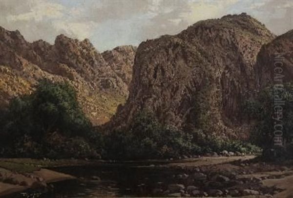 Meiringspoort Oil Painting by Tinus de Jongh