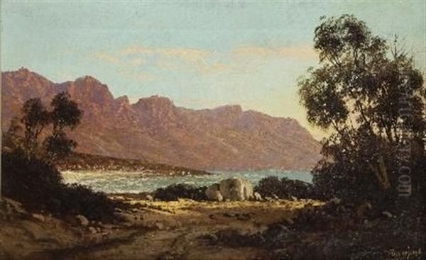 A View Of Camps Bay Oil Painting by Tinus de Jongh