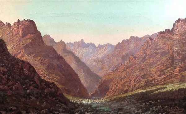 Meiringspoort At Sunset Oil Painting by Tinus de Jongh