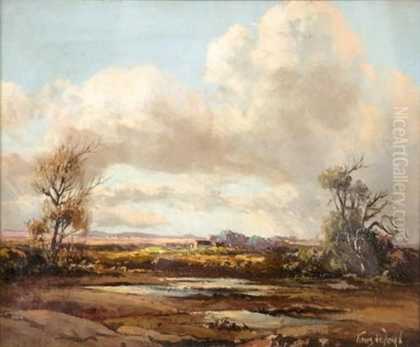 Karoo Landscape Oil Painting by Tinus de Jongh