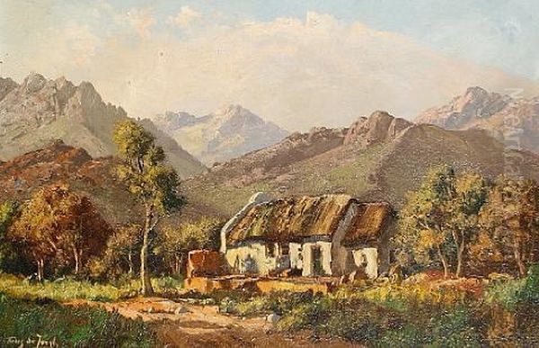 Cape Cottage Oil Painting by Tinus de Jongh