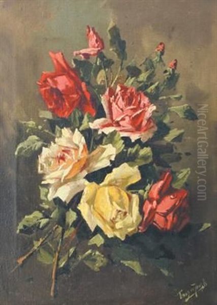 Roses Oil Painting by Tinus de Jongh