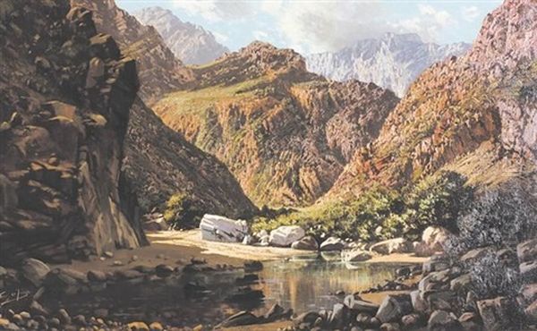 Meirings Poort Oil Painting by Tinus de Jongh