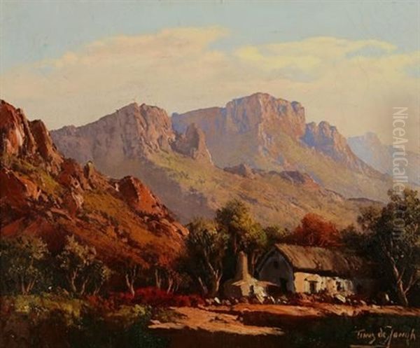 A Cottage In The Mountains Oil Painting by Tinus de Jongh