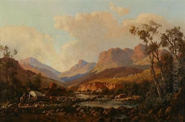 Mont Aux Sources, Natal Oil Painting by Tinus de Jongh