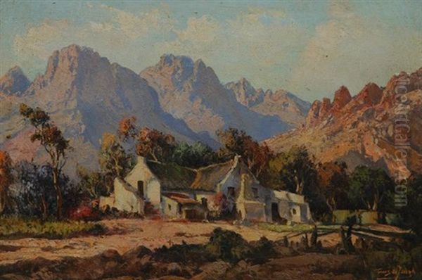 Cottage In The Mountains Oil Painting by Tinus de Jongh