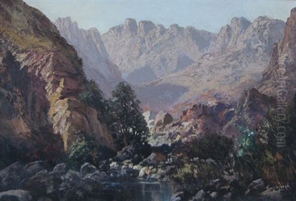 Mountain Pass Oil Painting by Tinus de Jongh