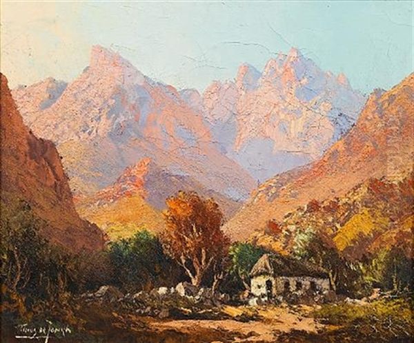 Du Toit's Kloof Pass Oil Painting by Tinus de Jongh