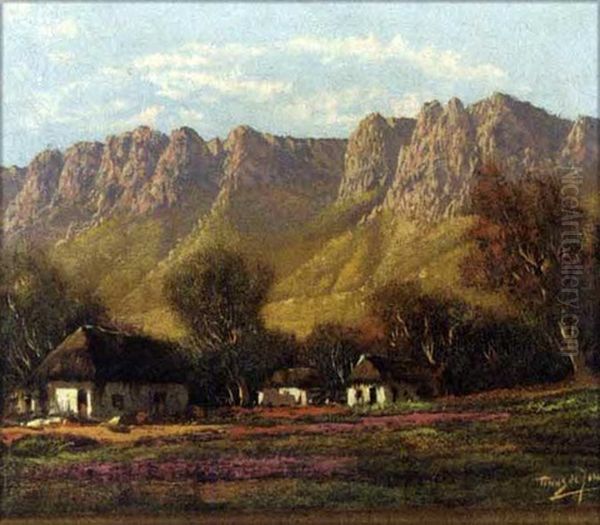 Cottages, Boland Oil Painting by Tinus de Jongh