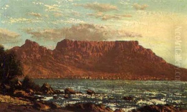 Table Mountain Oil Painting by Tinus de Jongh