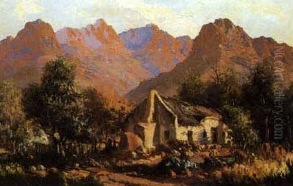 Farmhouse, Boschkloof, Clanwilliam Oil Painting by Tinus de Jongh