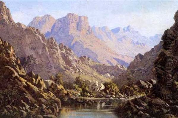 Rock Pool In The Mountains Oil Painting by Tinus de Jongh