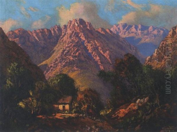 In The Drakensberg, South Africa Oil Painting by Tinus de Jongh