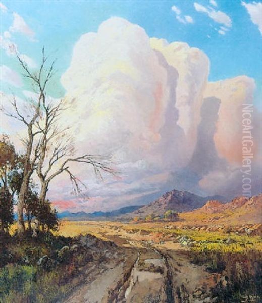 Cloud Burst - Orange Free State Oil Painting by Tinus de Jongh