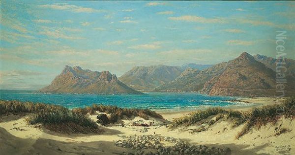 Hout Bay And Chapman's Peak Drive Oil Painting by Tinus de Jongh