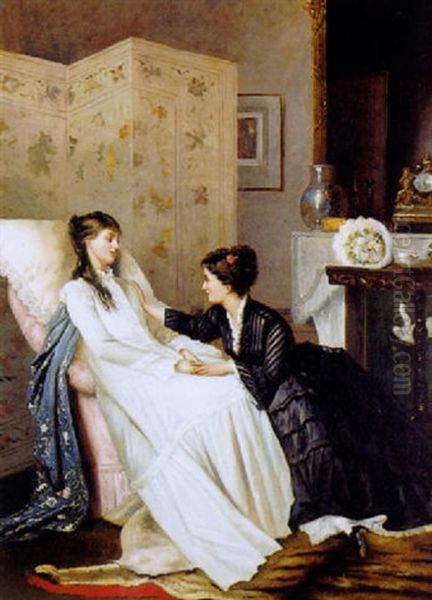 Le Jour Du Mariage Oil Painting by Gustave Leonhard de Jonghe