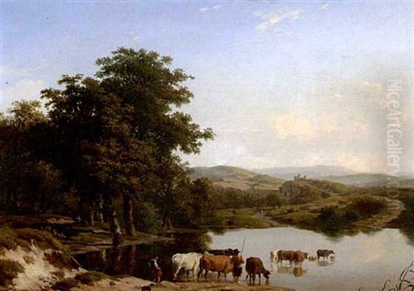 Wedde In De Ardennen Oil Painting by Jean-Baptiste de Jonghe