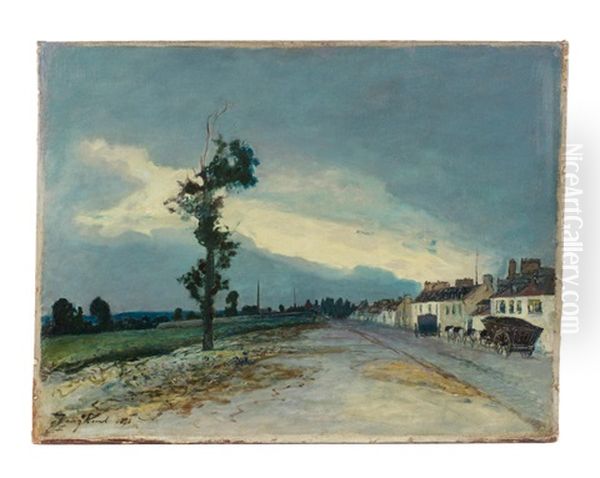 La Cote-saint-andre Par Temps Couvert Oil Painting by Johan Barthold Jongkind