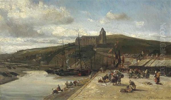 Le Treport, Le Matin, Normandie Oil Painting by Johan Barthold Jongkind