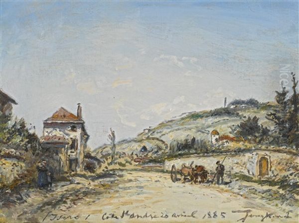 La Villa Beau-sejour A La Cote-saint-andre Oil Painting by Johan Barthold Jongkind