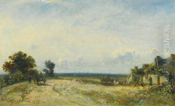 La Campagne Nivernaise Oil Painting by Johan Barthold Jongkind