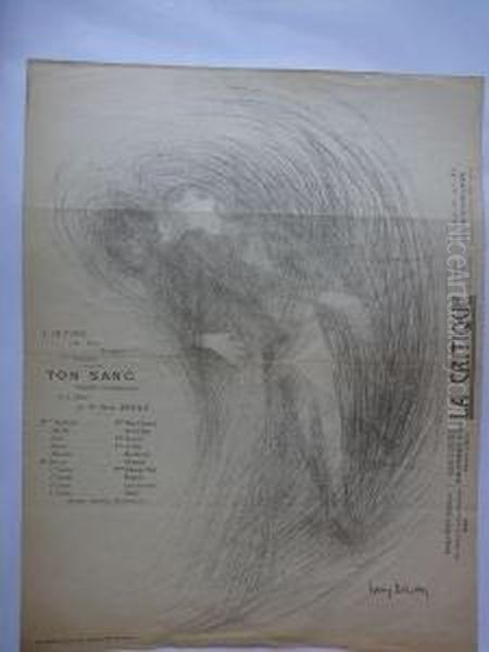 Ton Sang. Programme Pour Le Theatre De L'uvre. 8 Mai 1897. Oil Painting by Henry Bataille