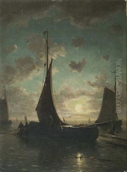 Moonlight View by Johan Barthold Jongkind