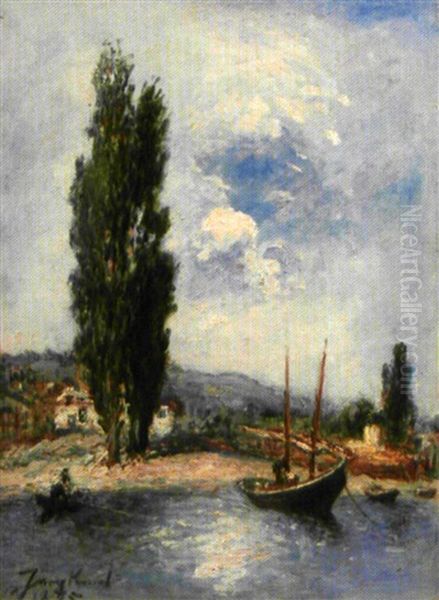 Nyon. Lac De Geneve, Suiss Oil Painting by Johan Barthold Jongkind