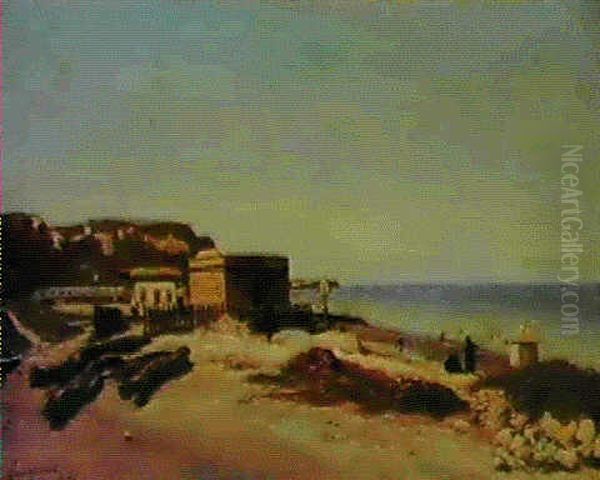 La Cote Normande Oil Painting by Johan Barthold Jongkind