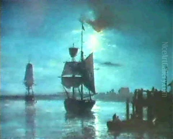 Nuit Clair Oil Painting by Johan Barthold Jongkind