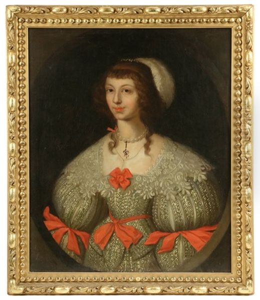 Portrait Of Lady Sophia Talbot Oil Painting by Cornelis Jonson Van Ceulen