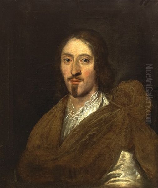 Matthew Plunkett, 5th Baron Of Louth (1588-1629) Oil Painting by Cornelis Jonson Van Ceulen