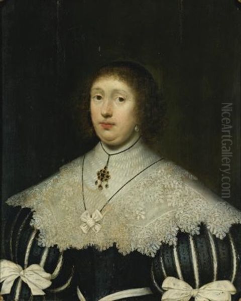 Portrait Of Lady by Cornelis Jonson Van Ceulen