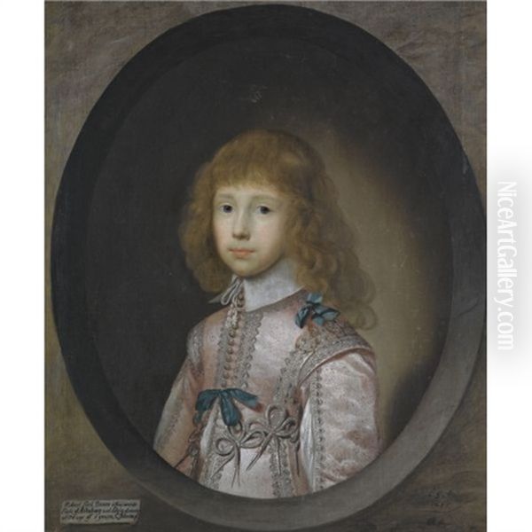 Portrait Of Robert, Lord Bruce, Later 2nd Earl Of Elgin And 1st Earl Of Ailesbury Oil Painting by Cornelis Jonson Van Ceulen