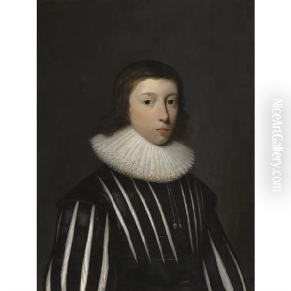 Portrait Of John Heath (1614-1672) Oil Painting by Cornelis Jonson Van Ceulen