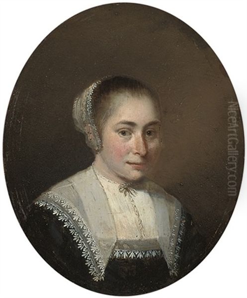 Portrait Of A Lady (mary Cropper?) Oil Painting by Cornelis Jonson Van Ceulen