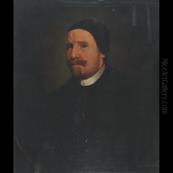 Portrait Of Professor John Antonides Van Der Linden Oil Painting by Cornelis Jonson Van Ceulen