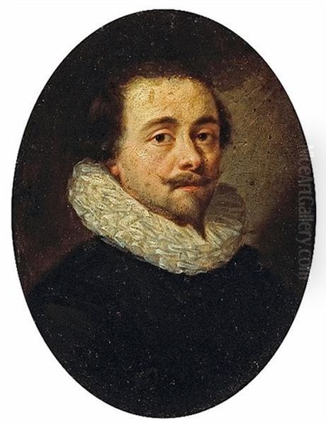 A Portrait Of A Man, With A Ruff Oil Painting by Cornelis Jonson Van Ceulen